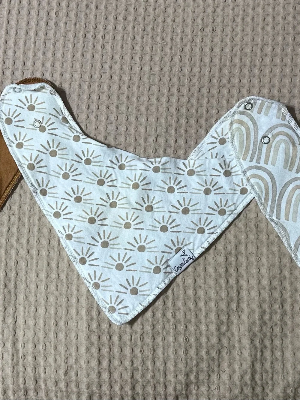 Copper Pearl Bibs & Burp Cloths
